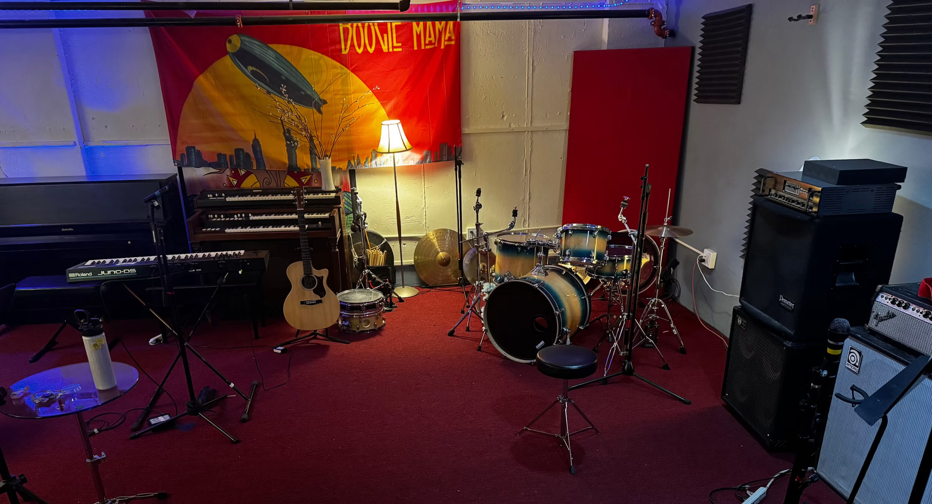 The Studio rehearsal room at The Sound Cellar in Huntington, NY
