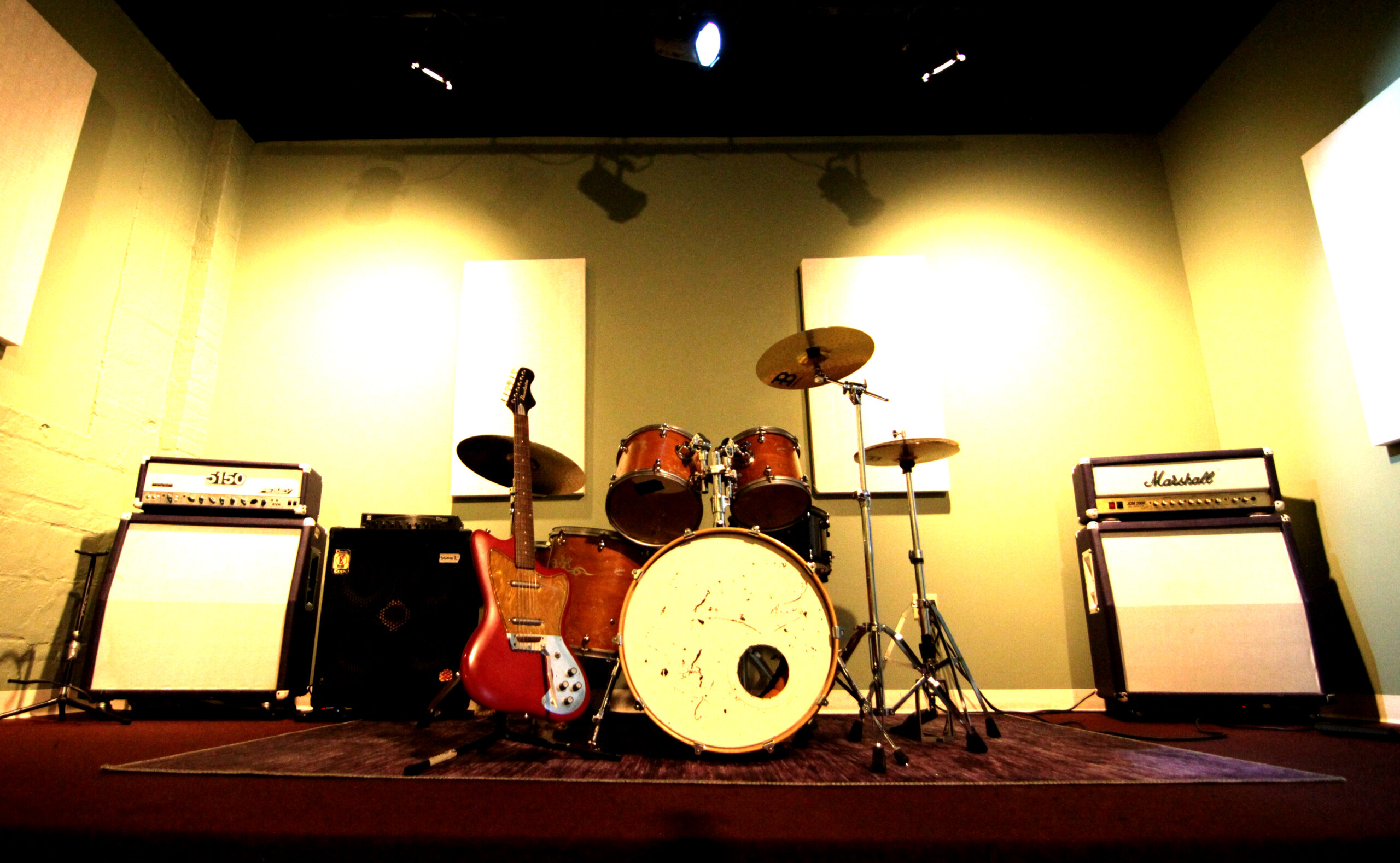 Studio 2 rehearsal room at Smacktone Studios in Woodland Park, NJ