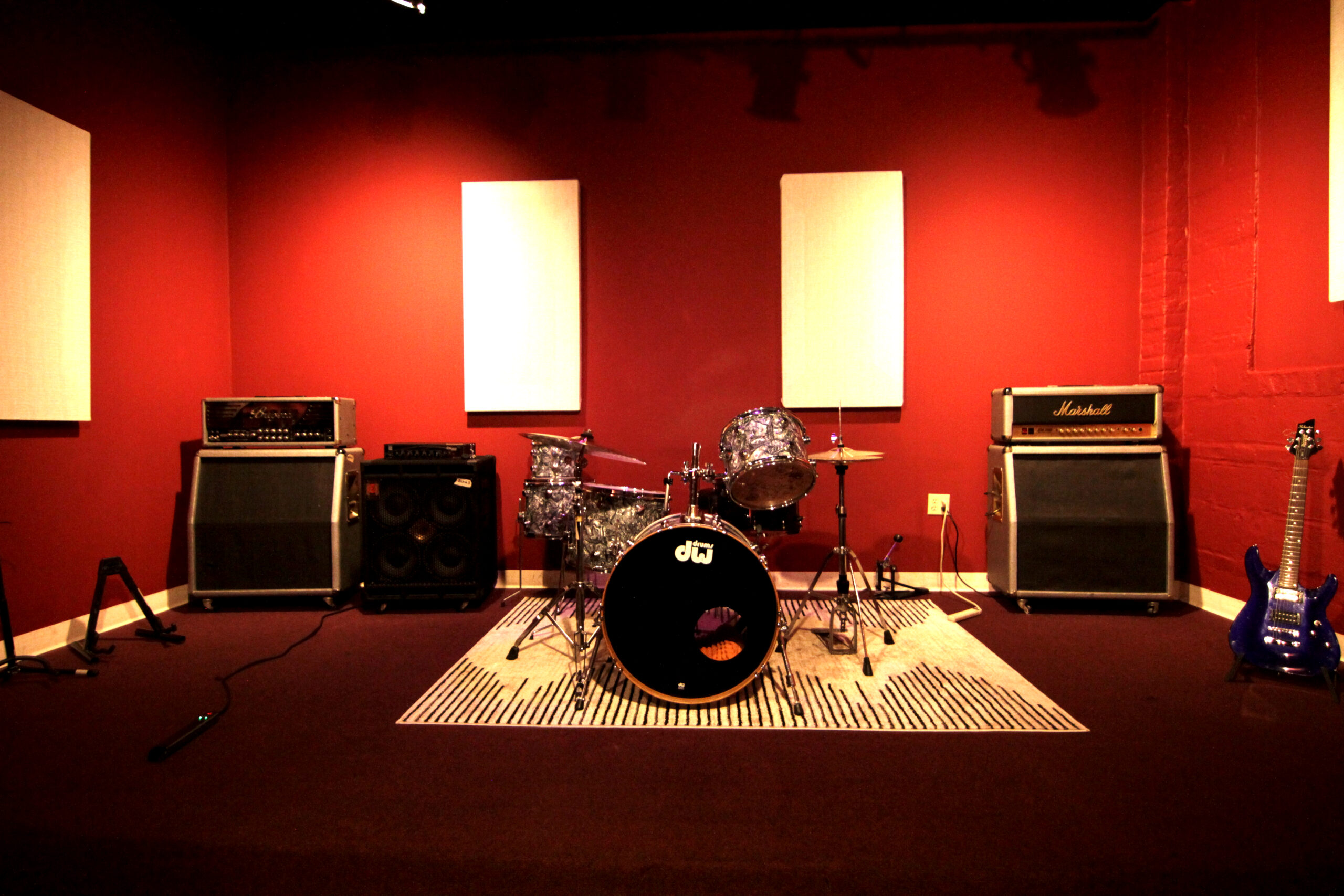 Studio 3 rehearsal room at Smacktone Studios in Woodland Park, NJ